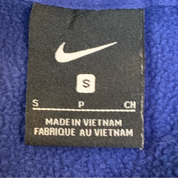 Nike Hoodie Blue Pink Logo Sweatshirt Side Pockets Women’s Small - Picture 6 of 6